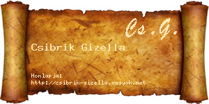 Csibrik Gizella névjegykártya